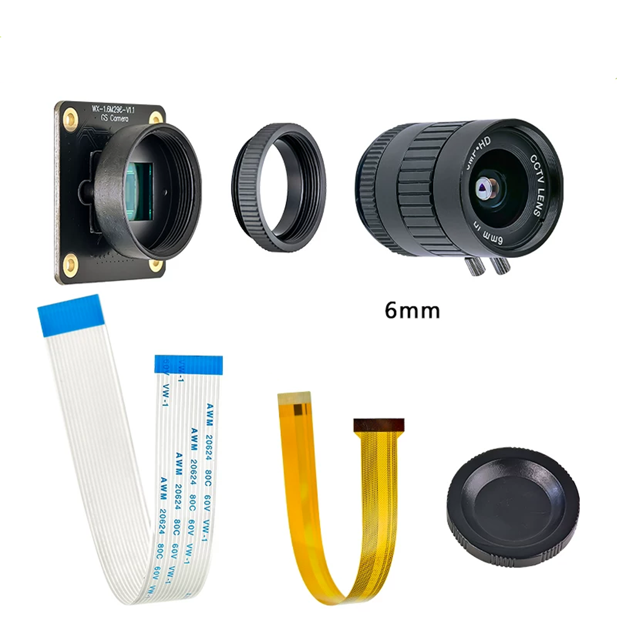 1.6MP Sony IMX296 Global Shutter Camera | CS Mount | Zero Motion Blur | Machine Vision