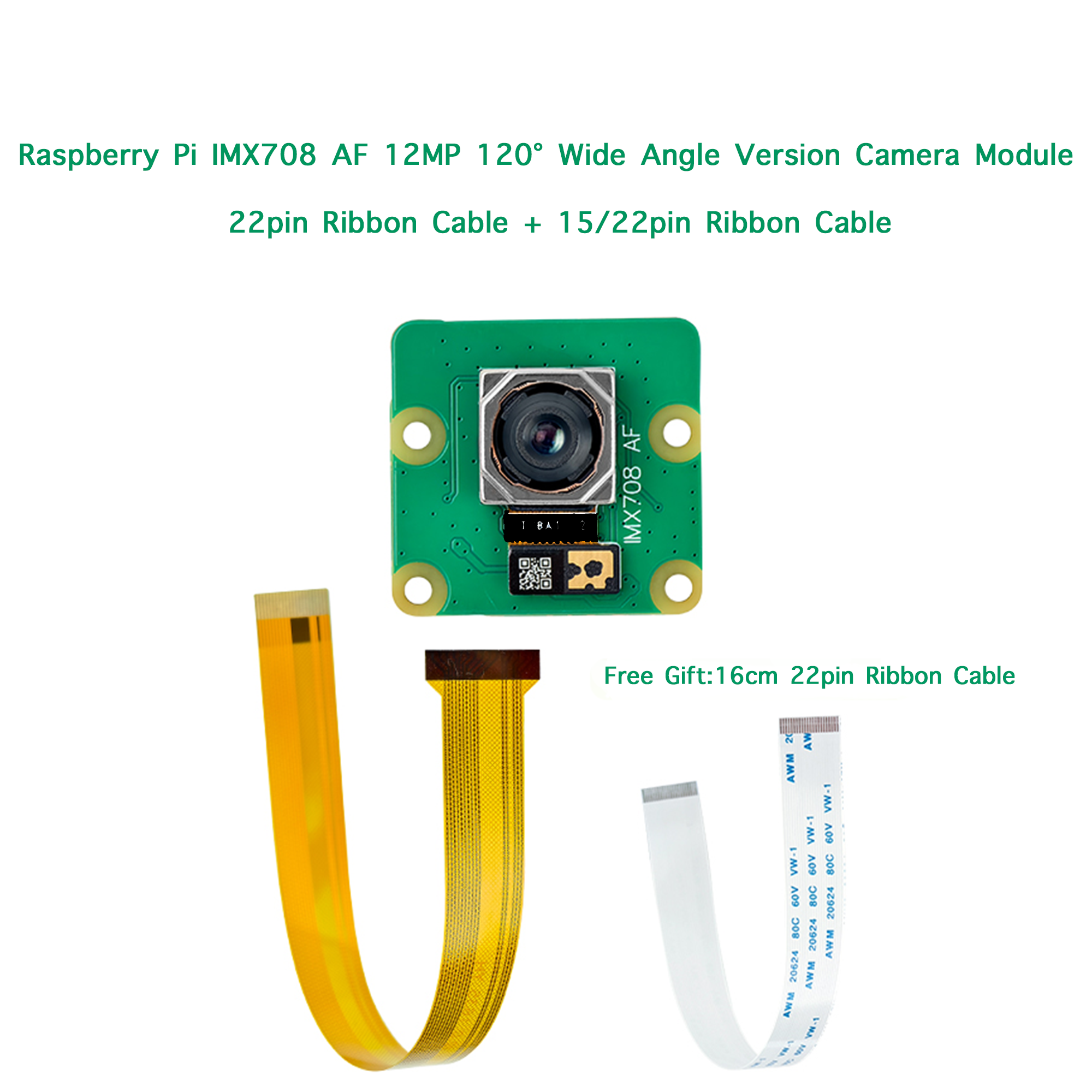 12MP Sony IMX708 Camera Module 3 | Auto-Focus HDR | Raspberry Pi & Jetson | Wide Angle & NoIR